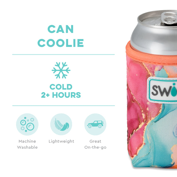 Swig Life Dreamsicle Insulated Neoprene Can Coolie temperature infographic - cold 2+ hours