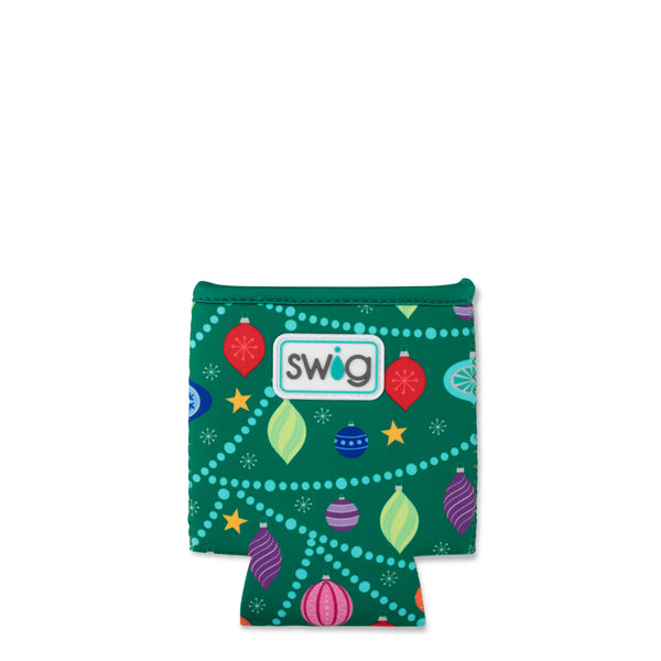 Swig Life O Christmas Tree Insulated Neoprene Can Coolie Flat Lay