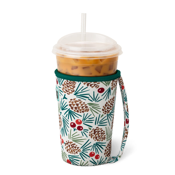 Swig Life All Spruced Up Insulated Neoprene Iced Cup Coolie with hand strap