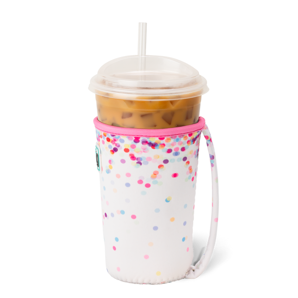 Swig Life Confetti Insulated Neoprene Iced Cup Coolie with hand strap