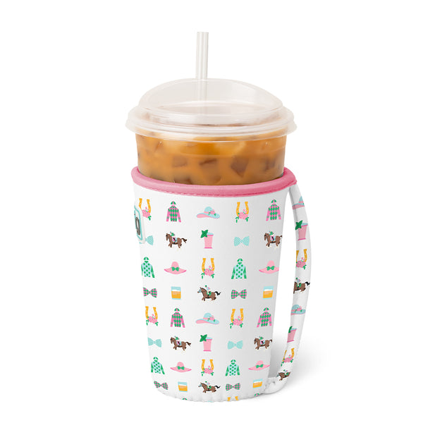 Swig Life Derby Day Insulated Neoprene Iced Cup Coolie with hand strap