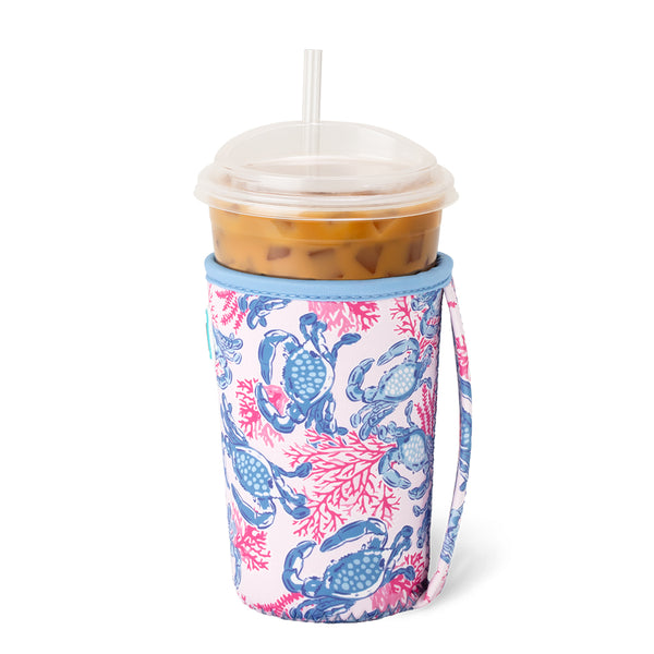 Swig Life Get Crackin' Insulated Neoprene Iced Cup Coolie with hand strap