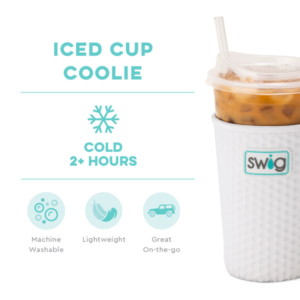 Swig Life Golf Insulated Neoprene Iced Cup Coolie temperature infographic - cold 2+ hours