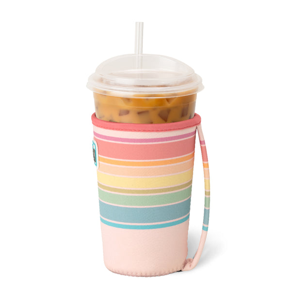 Swig Life Good Vibrations Insulated Neoprene Iced Cup Coolie with hand strap