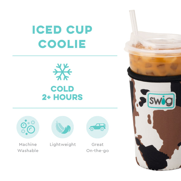 Swig Life Hayride Insulated Neoprene Iced Cup Coolie temperature infographic - cold 2+ hours