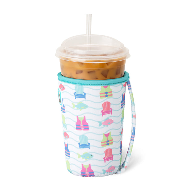 Swig Life Lake Girl Insulated Neoprene Iced Cup Coolie with hand strap