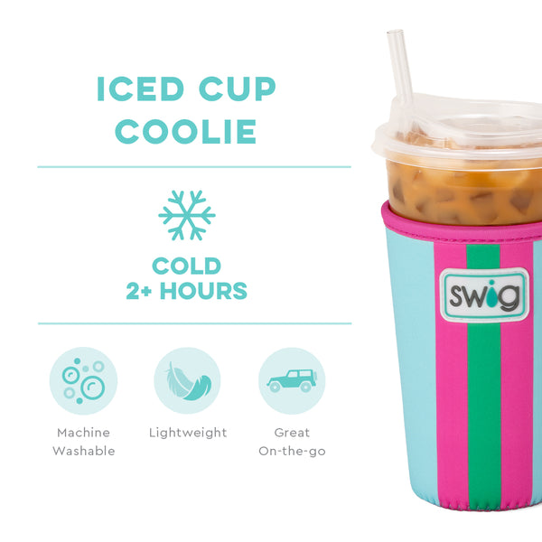 Swig Life Prep Rally Insulated Neoprene Iced Cup Coolie temperature infographic - cold 2+ hours