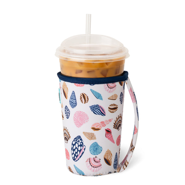 Swig Life Sea La Vie Insulated Neoprene Iced Cup Coolie with hand strap