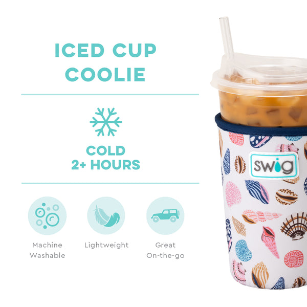 Swig Life Sea La Vie Insulated Neoprene Iced Cup Coolie temperature infographic - cold 2+ hours