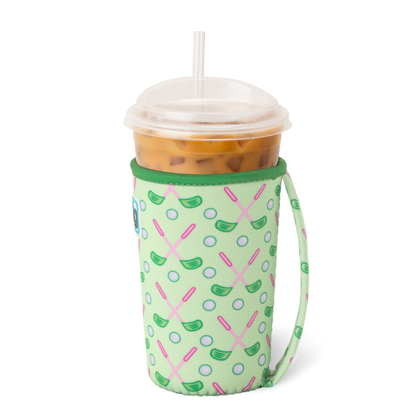 Swig Life Tee Time Insulated Neoprene Iced Cup Coolie with hand strap
