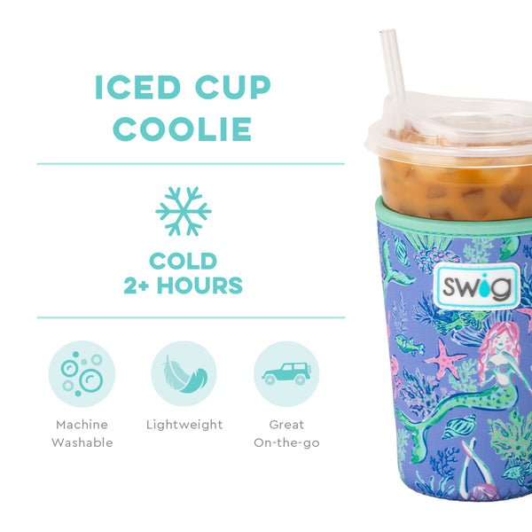 Swig Life Under the Sea Insulated Neoprene Iced Cup Coolie temperature infographic - cold 2+ hours
