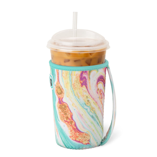 Swig Life Wanderlust Insulated Neoprene Iced Cup Coolie with hand strap