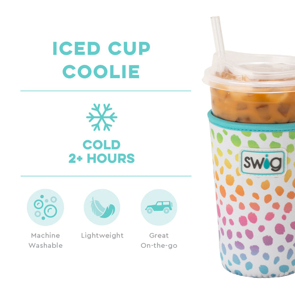 Swig Life Wild Child Insulated Neoprene Iced Cup Coolie temperature infographic - cold 2+ hours