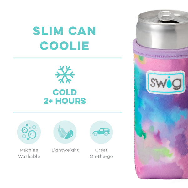 Swig Life Cloud Nine Insulated Neoprene Slim Can Coolie temperature infographic - cold 2+ hours