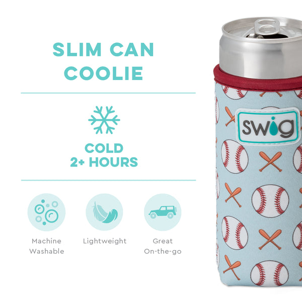 Swig Life Home Run Insulated Neoprene Slim Can Coolie temperature infographic - cold 2+ hours