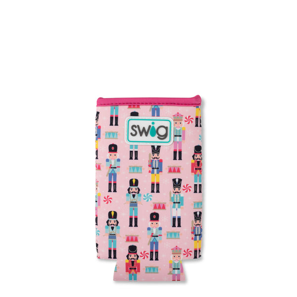 Swig Life Nutcracker Insulated Neoprene Slim Can Coolie Flat Lay