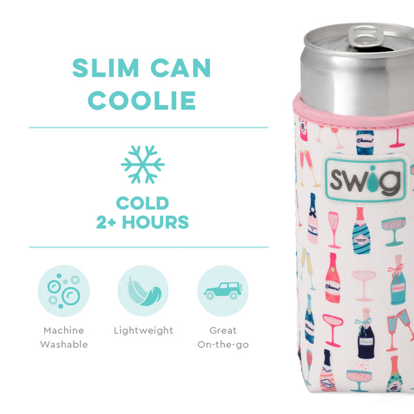 Swig Life Pop Fizz Insulated Neoprene Slim Can Coolie temperature infographic - cold 2+ hours