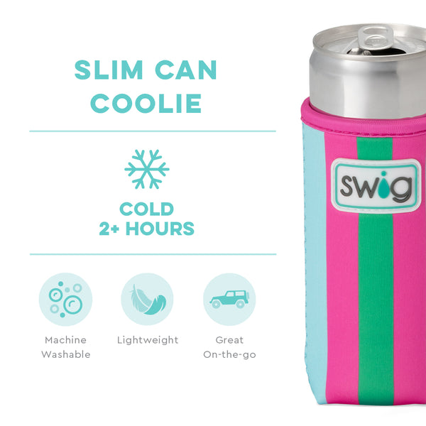 Swig Life Prep Rally Insulated Neoprene Slim Can Coolie temperature infographic - cold 2+ hours