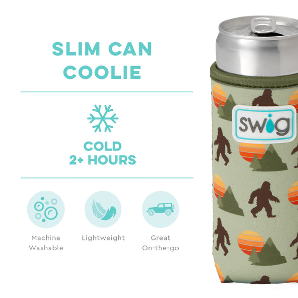 Swig Life Wild Thing Insulated Neoprene Slim Can Coolie temperature infographic - cold 2+ hours