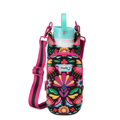 Swig Life Caliente Insulated Neoprene Water Bottle Sling with over the shoulder strap