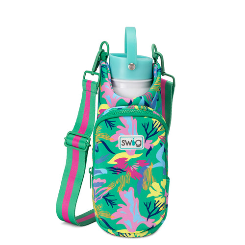 Swig Life Paradise Insulated Neoprene Water Bottle Sling with over the shoulder strap