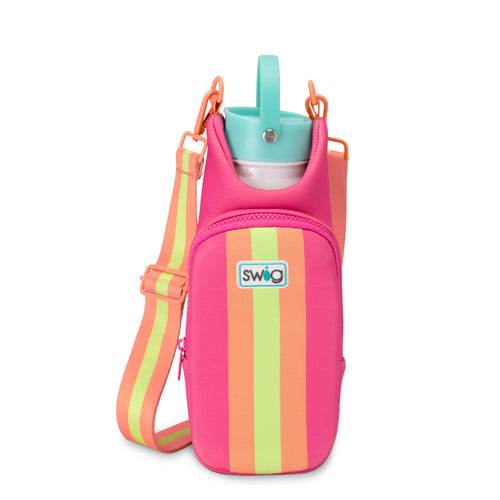 Swig Life Tutti Frutti Insulated Neoprene Water Bottle Sling with over the shoulder strap