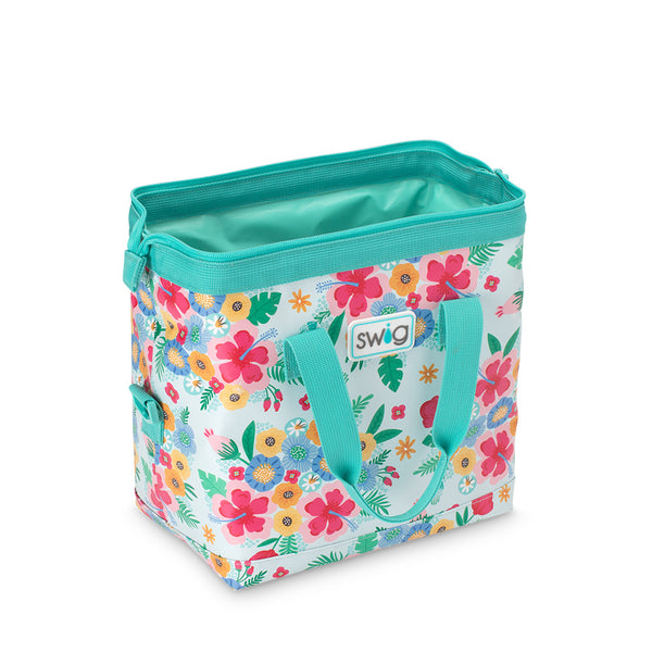 Swig Life Island Bloom Packi 12 Cooler open view from the side