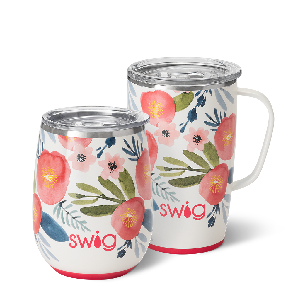 Hot Pink Travel Mug & Wine Cup Set Swig Life