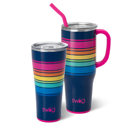 Swig Life Electric Slide Mega Set including a 32oz Electric Slide Tumbler and a 40oz Electric Slide Mega Mug