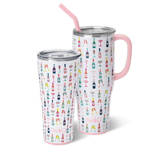 Swig Life Poppy Fields Mega Set including a 32oz Poppy Fields Tumbler and a 40oz Pop Fizz Mega Mug
