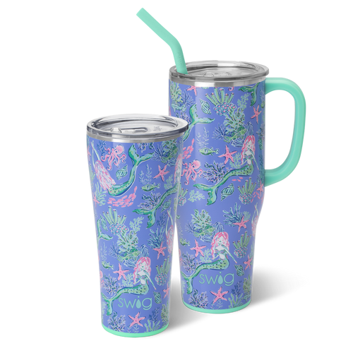 Swig Life Under the Sea Mega Set including a 32oz Under the Sea Tumbler and a 40oz Under the Sea Mega Mug