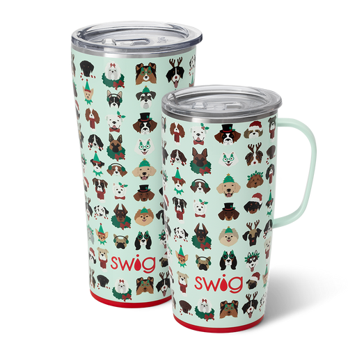 Swig Life Happy Howlidays XL Set including a 22oz Happy Howlidays Travel Mug and a 32oz Happy Howlidays Tumbler