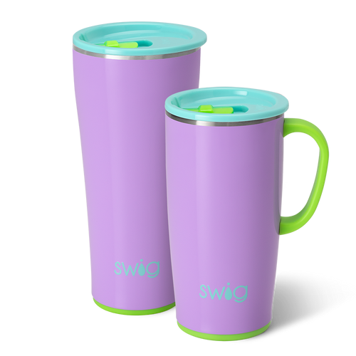 Swig Life Ultra Violet XL Set including a 22oz Ultra Violet Travel Mug and a 32oz Ultra Violet Tumbler