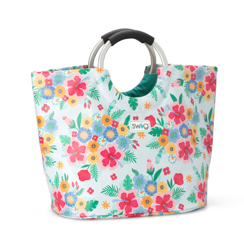 Swig Life Island Bloom Loopi Tote Bag with cushioned aluminum loop handle