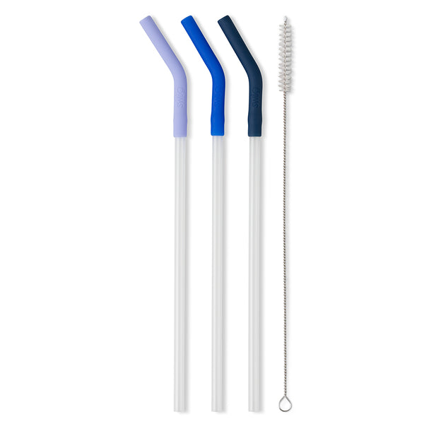 Hydrangea/Royal/Navy Reusable Straw Set (40oz Mega Mug)