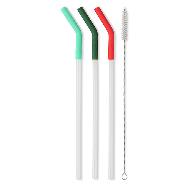 Swig Life Mint/Green/Red Reusable Straw Set (40oz Mega Mug)