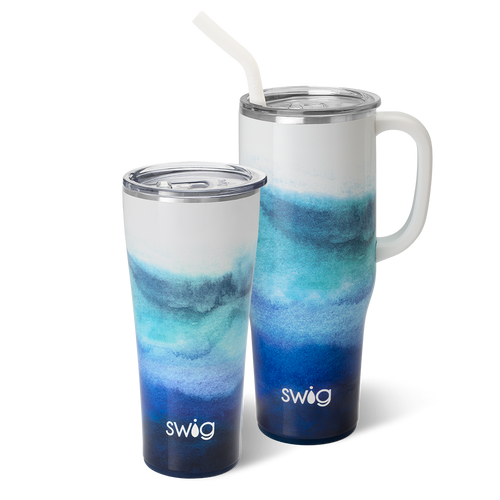 Swig Life Sapphire Mega Set including a 32oz Sapphire Tumbler and a 40oz Sapphire Mega Mug