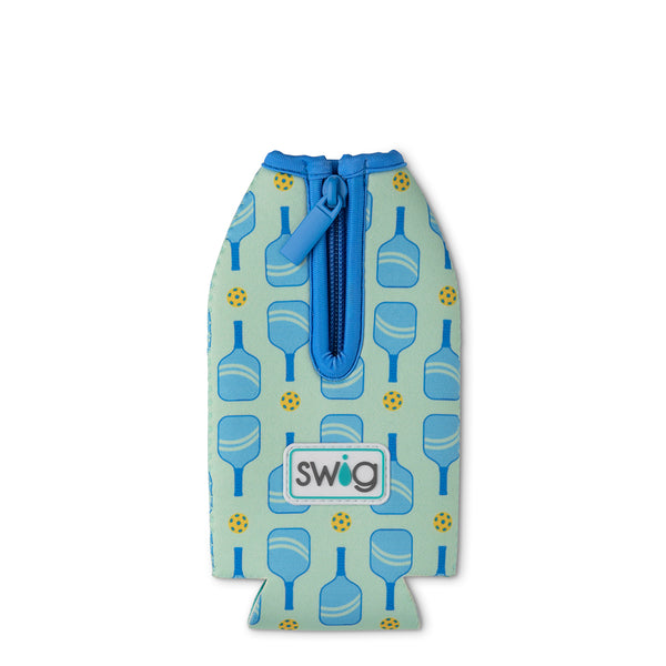 Swig Life Dink Shot Insulated Neoprene Bottle Coolie with Zipper Flat Lay
