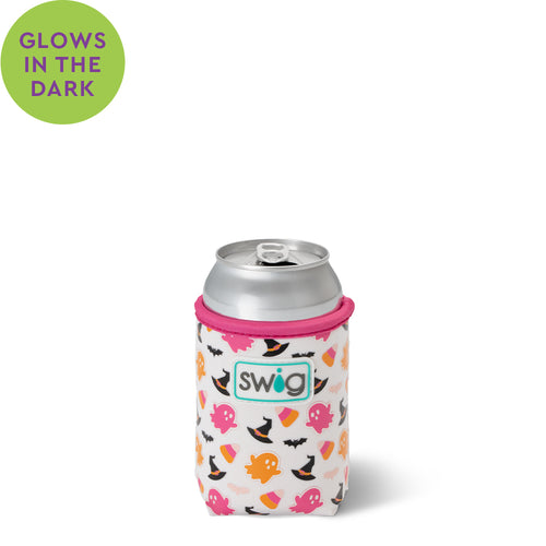 Swig Life Hey Boo Insulated Neoprene Can Coolie with Glow-in-the-dark pattern