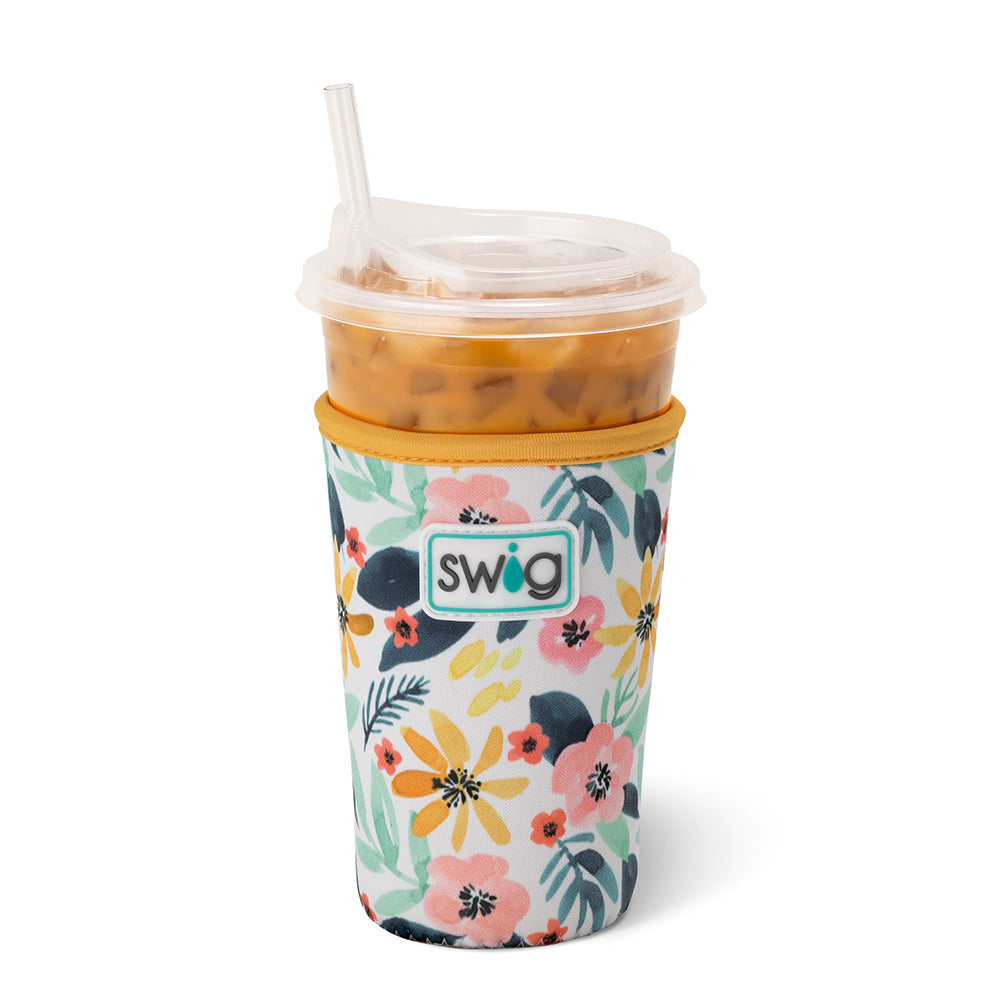 Swig Life Cup Coolie - Honey Meadow 3mm Thick Neoprene - 22oz - Machine Washable and Great on The Go