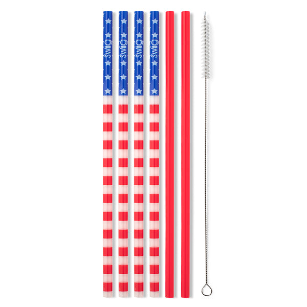 Swig Life All American Reusable Straw Set without packaging