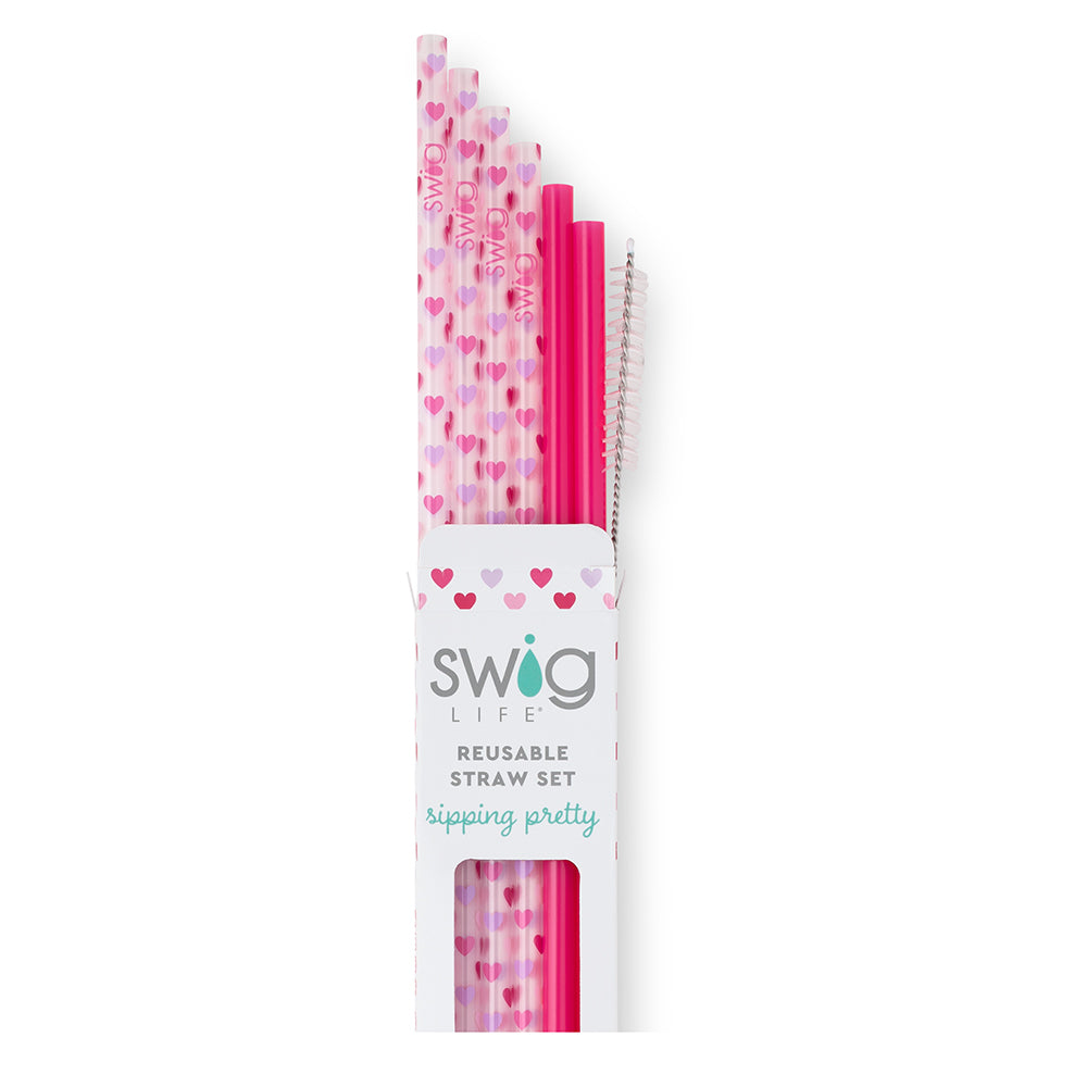 Swig Life Cannucce riutilizzabili Island Bloom + Aqua Tall Straw Set Swig Life Cannucce riutilizzabili Island Bloom + Aqua Tall Straw Set