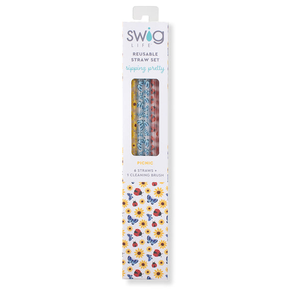 Swig Life Picnic Reusable Straw Set inside packaging
