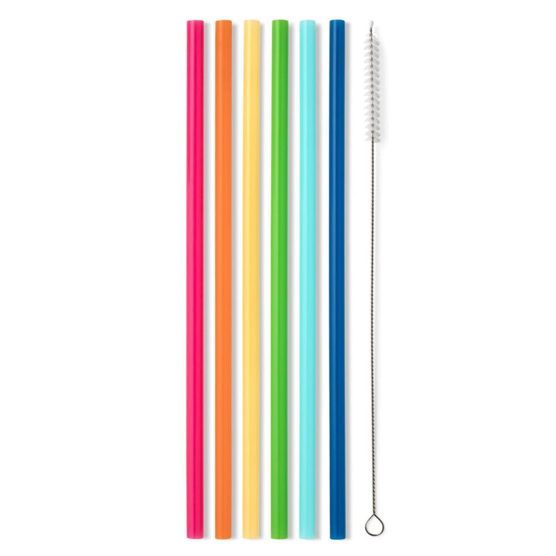 Rainbow Reusable Straw Set - Swig Life