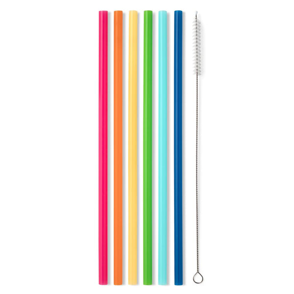 Swig Life Rainbow Reusable Straw Set without packaging