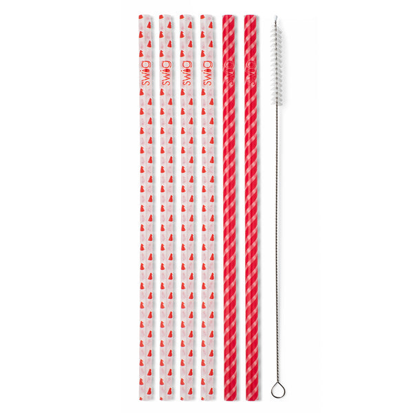 Santa Baby & Candy Cane Reusable Straw Set - Swig Life