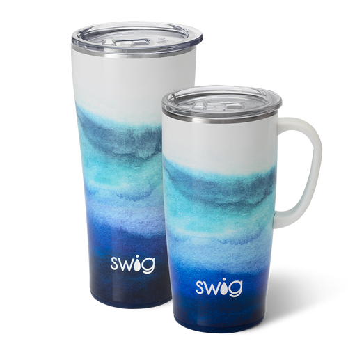Swig Life Sapphire XL Set including a 22oz Sapphire Travel Mug and a 32oz Sapphire Tumbler