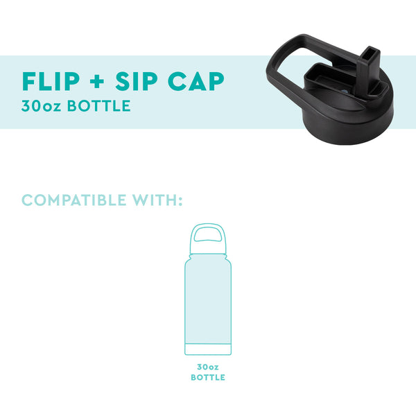 Black Flip + Sip Cap (30oz Bottle)
