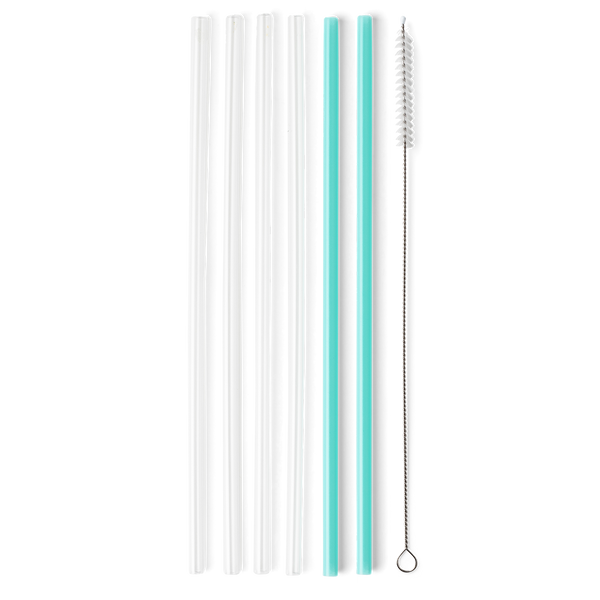 Swig Life Reusable Straws Wild Child + Aqua Tall Straw Set & Cleaning  Brush, Each Straw is 10.25 inch Long (Fits Swig Life 20oz Tumblers, 22oz