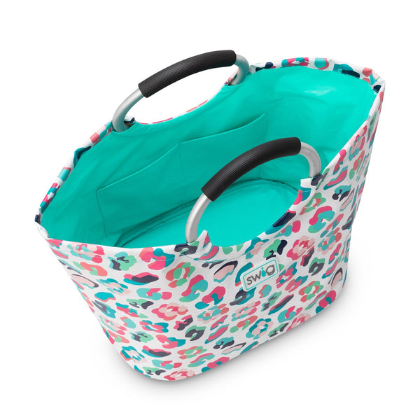 Party Animal Loopi Tote Bag open view from the top showing inside storage pocket